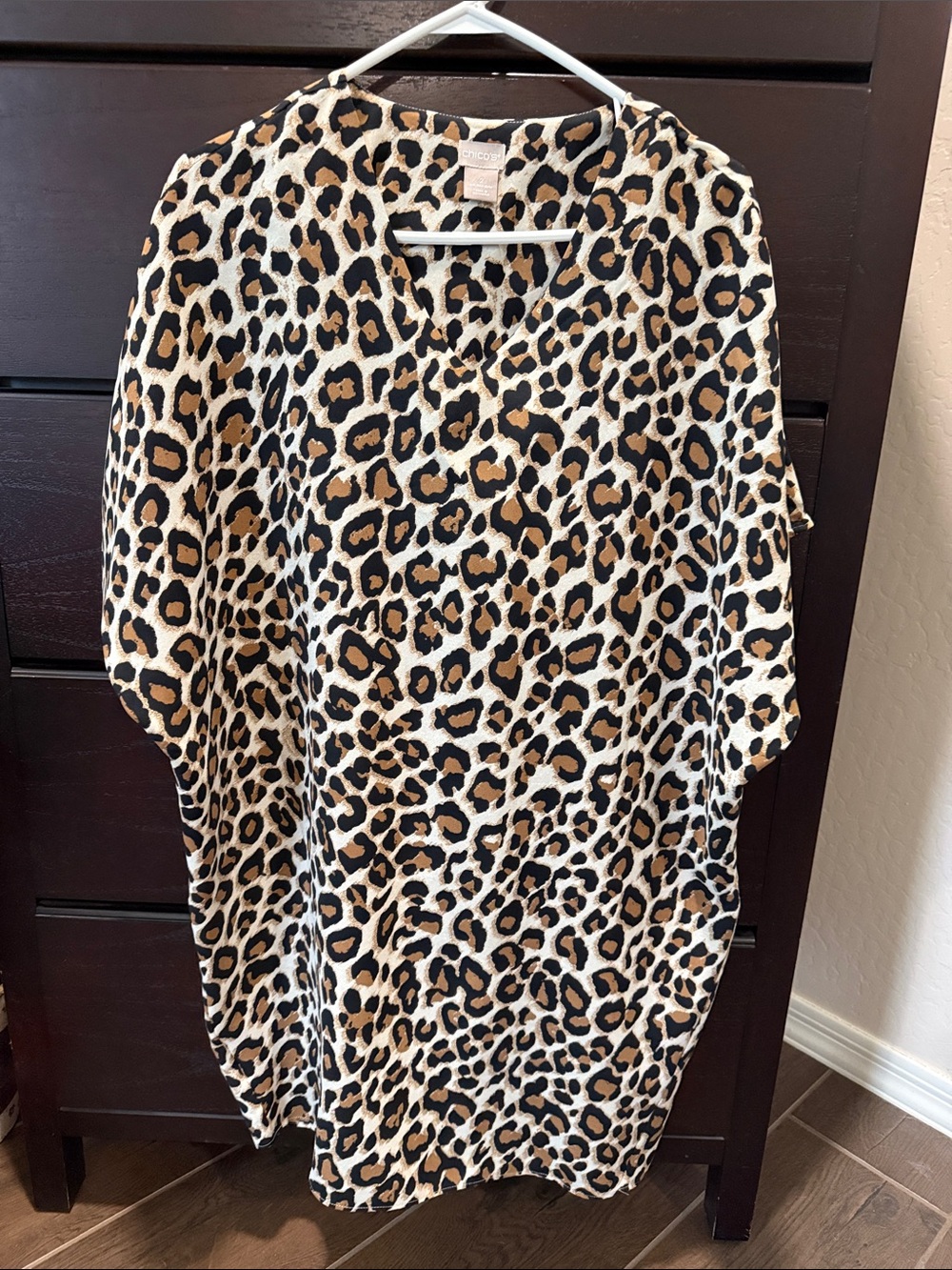 Leopard Print Woman’s Dress - Tan & Black